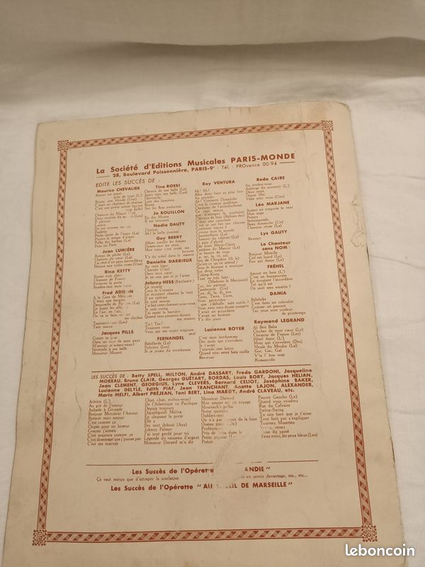 2ème album des succès de Maurice CHEVALIER (image 2)