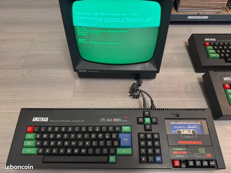 Moniteur Amstrad GT65 - Pour CPC 464, 664, 6128 - Monochrome - Testé OK - Rare