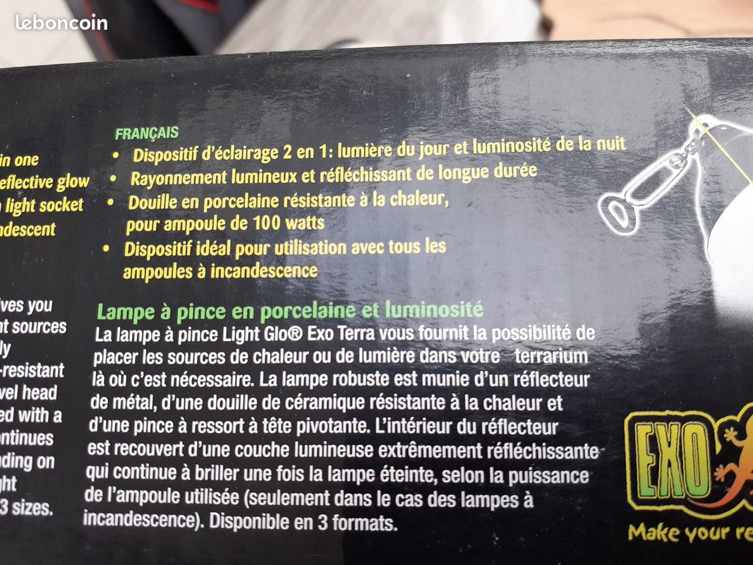 Lampe a pince pour terrarium (image 2)