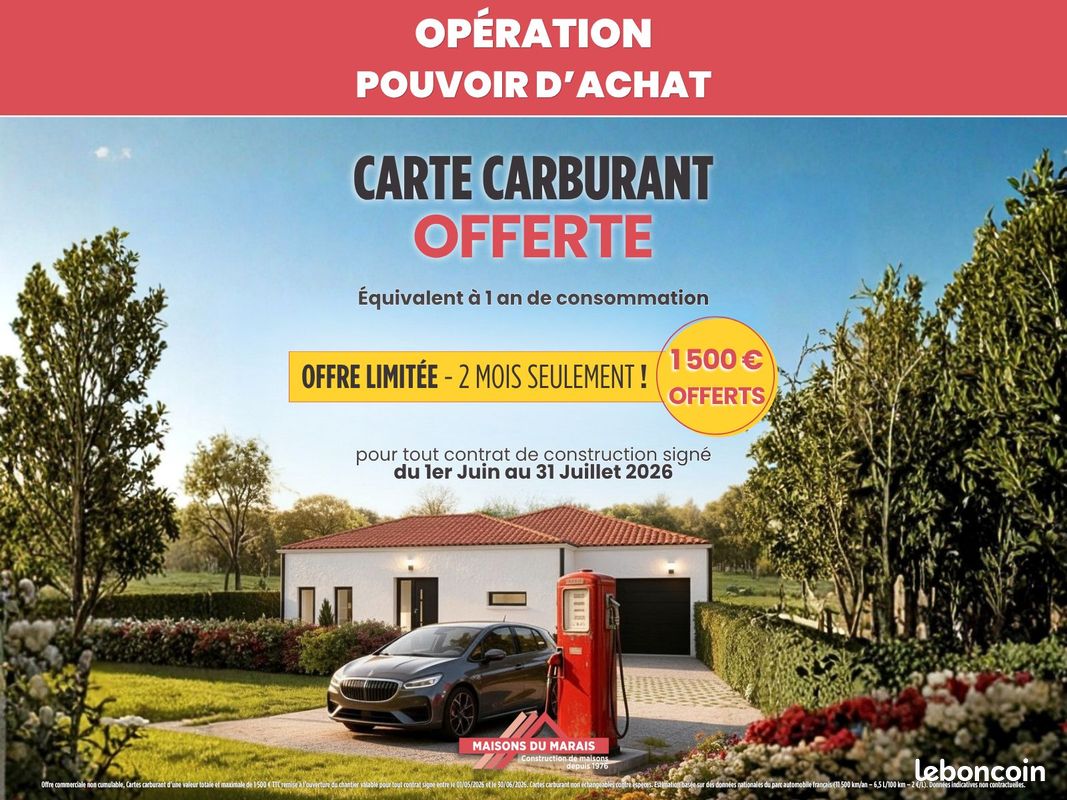 Maison 3 pièces 80 m² · à Bouhet · 80 m² · 196 300 €
