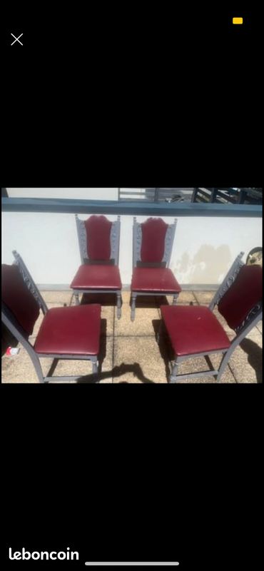 Lots de 4 chaises et table de cuisine (image 1)