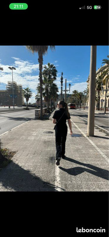 Combi pantalon velours noir (image 5)