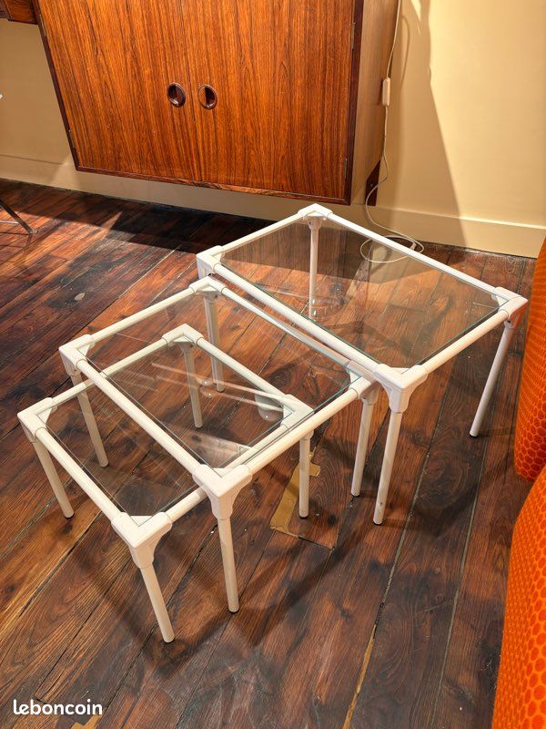 Table basse gigognes vintage (image 1)