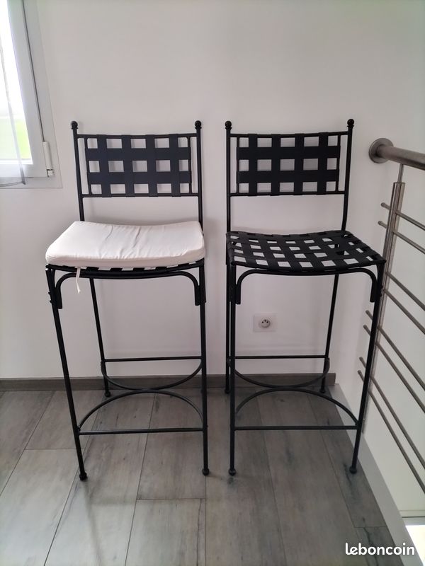 4 Chaises Hautes - Fer Forgé (image 2)