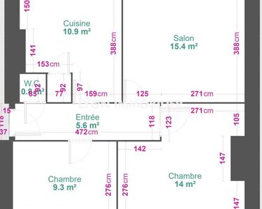 Appartement 235 000 € - 55 m²