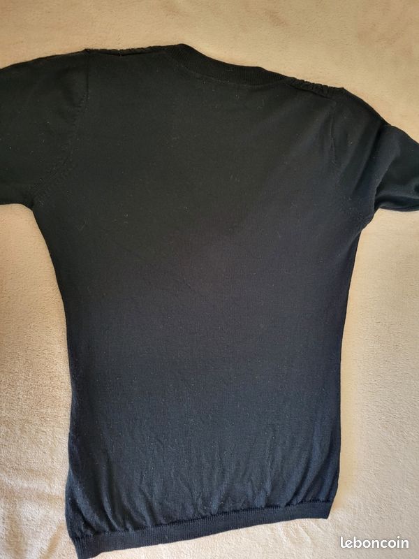 Élégant pull noir fin en laine Armor Lux (image 6)