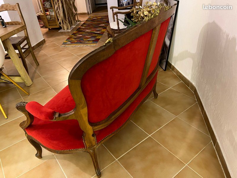 Banquette 2 places Louis XV excellent état (image 3)