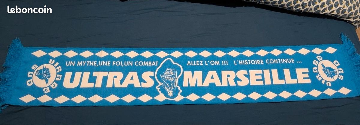 Écharpe Supporter OM Vintage - Yankee Marseille - Commando Ultra 84 Fanatics