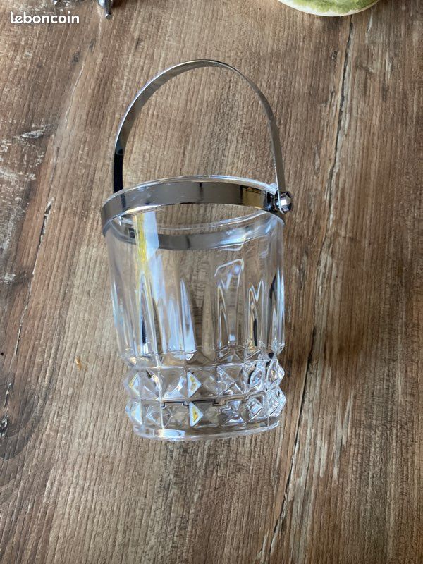 Seau à Glaçons Glace en Verre et Métal - Accessoire
