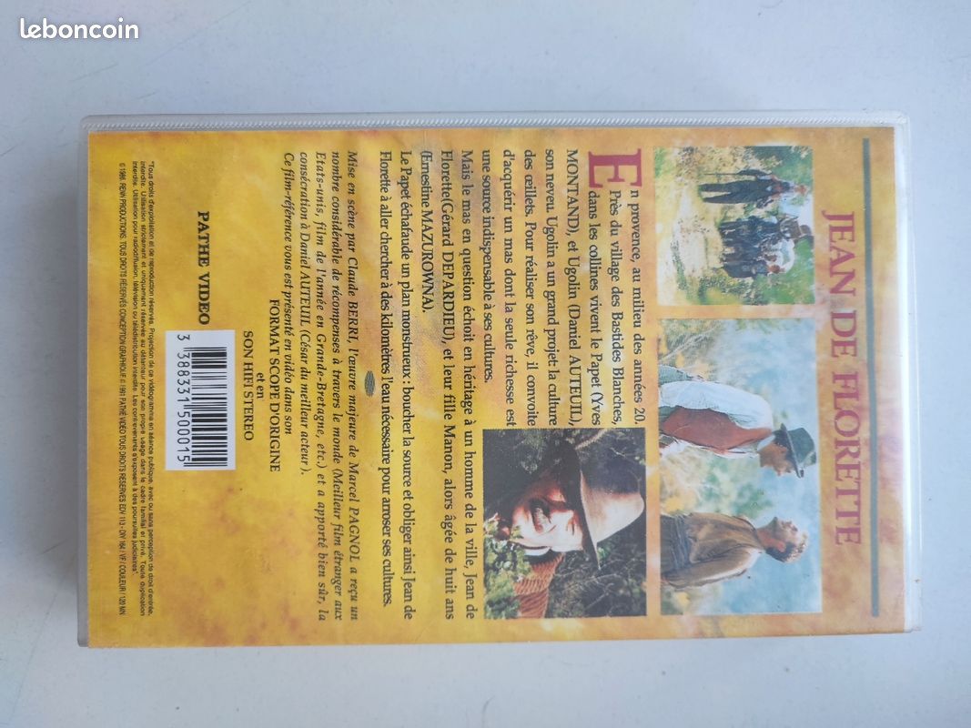 K7 Vidéo VHS Jean DE FLORETTE de Claude BERRI (image 2)