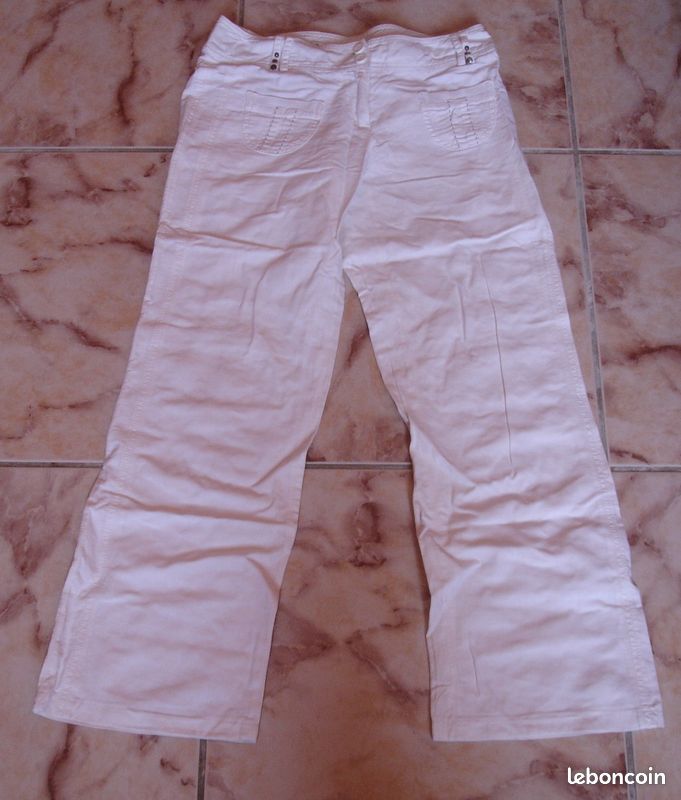 Pantalon femme blanc neuf 34 promod (image 1)