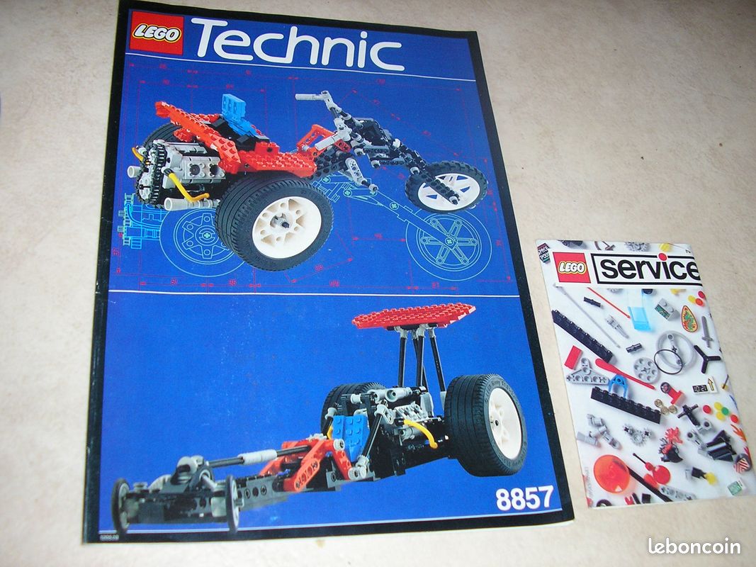 Boite lego technic 8857 complete annee 1993 street chopper motorcycle (image 4)