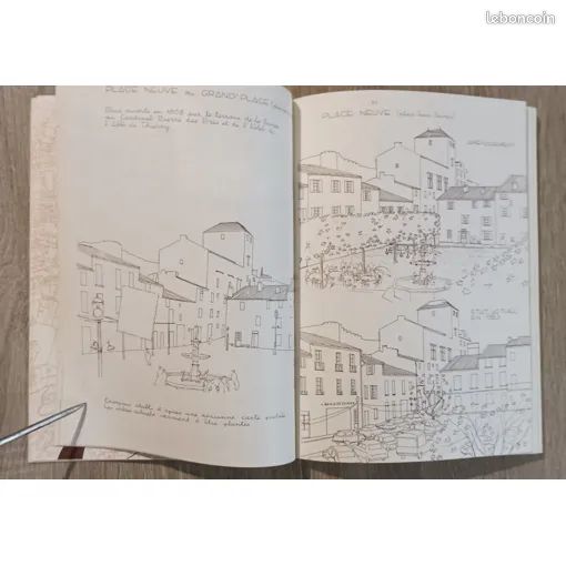 Villeneuve les Avignon Réhabilitation de la ville ancienne Relevés Notes Croquis par Claude Perron 1984 / Architecture Urbanisme Histoire Régionalisme Gard (image 3)