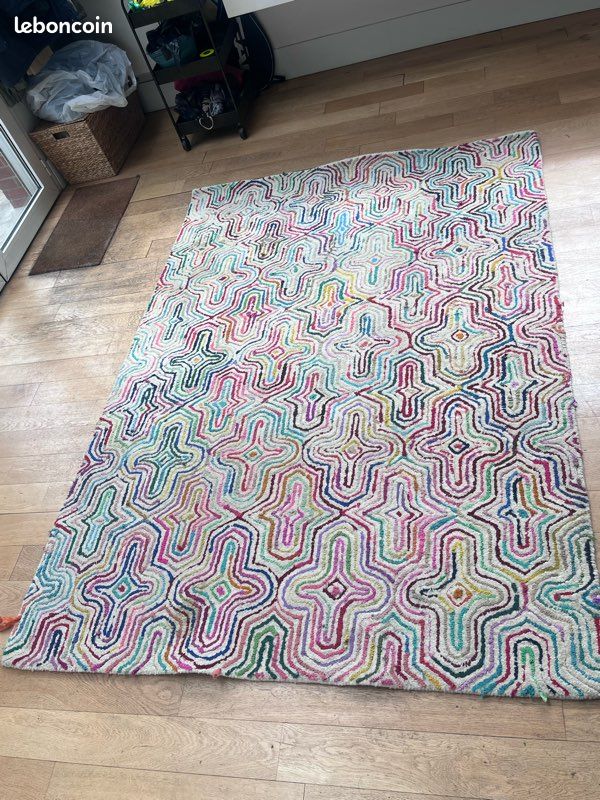 Foundry Select Tapis multicolore en laine tissé à la main Spartansburg