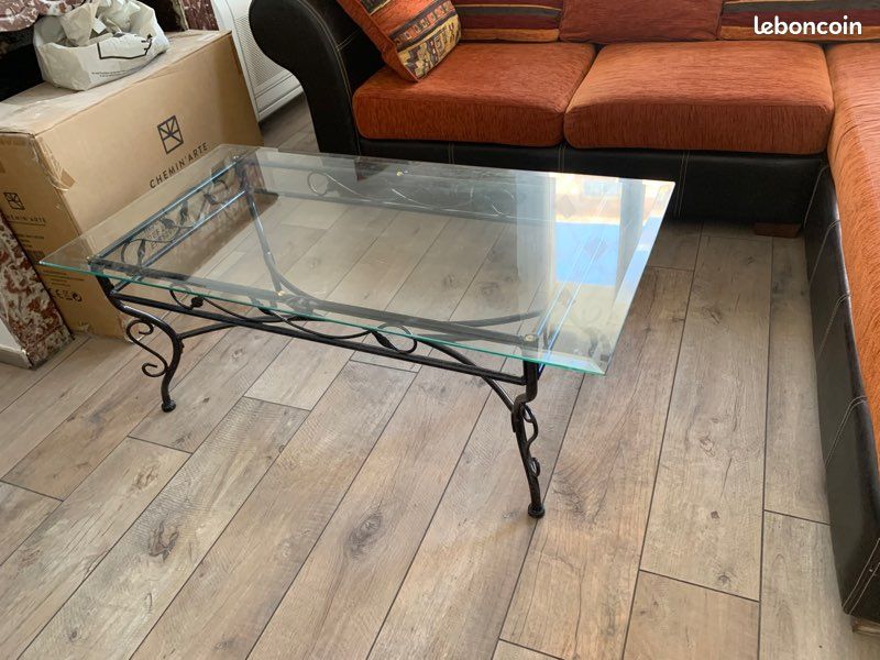 Table basse fer forgé (image 1)