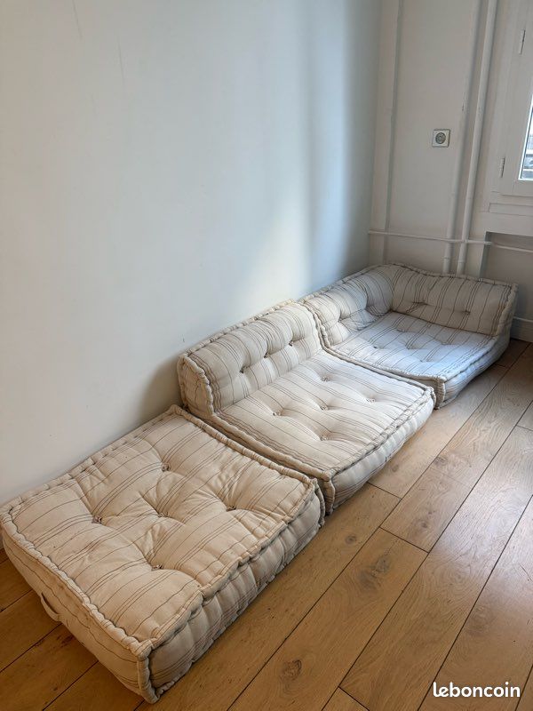 Canapé modulable Sklum crème (image 1)