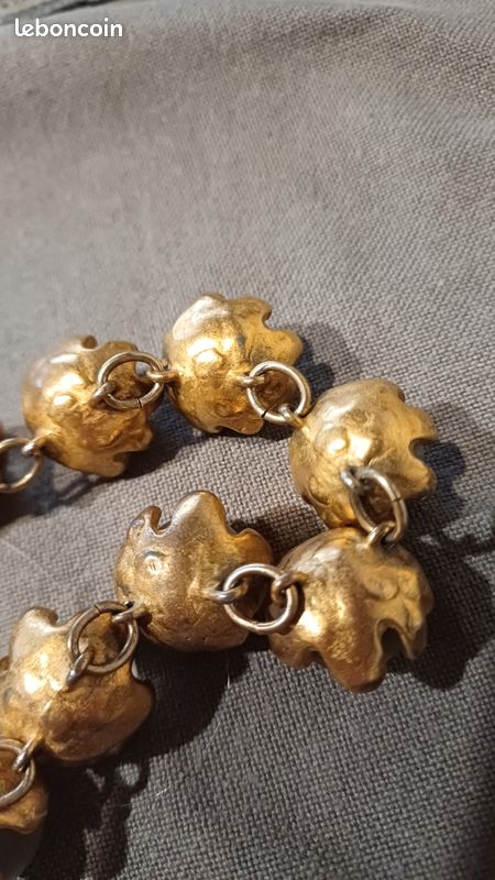 Collier Plastron Biche De Bere Paris Vintage (Années 1950) - Occasion, Pièce Rare Et Rétro