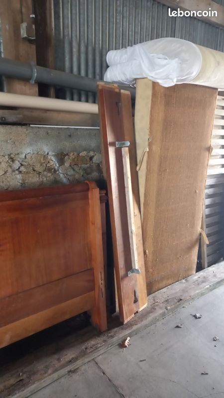 Lit ancien en bois possible banquette (image 6)