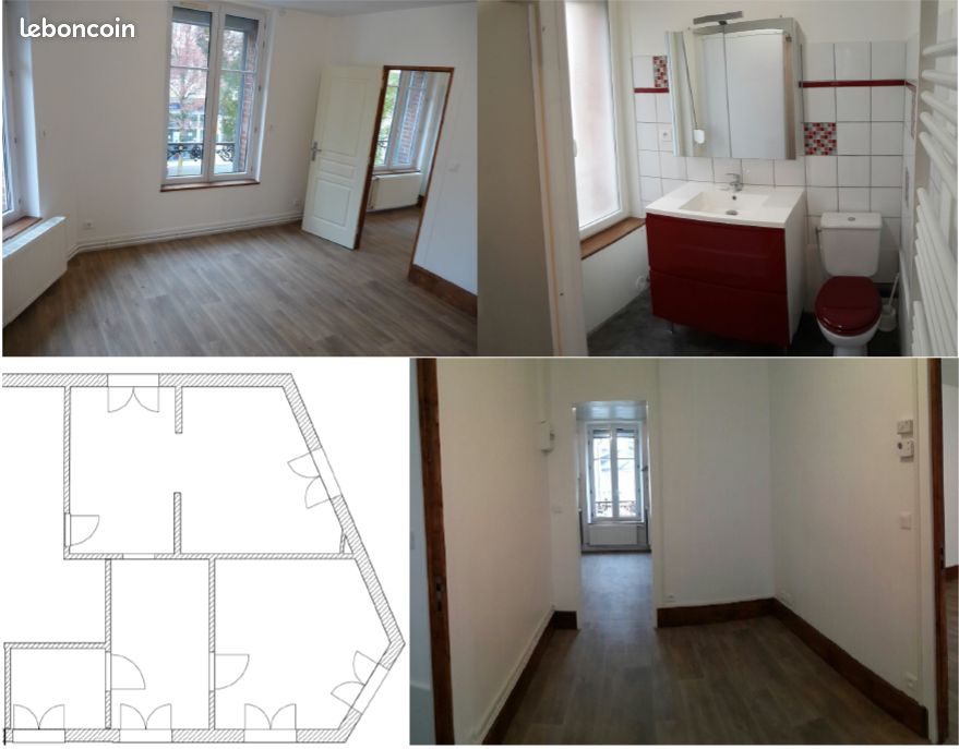 Appartement 3 pièces 50 m² · à Charleville-Mézières · 50 m² · 495 €/mois