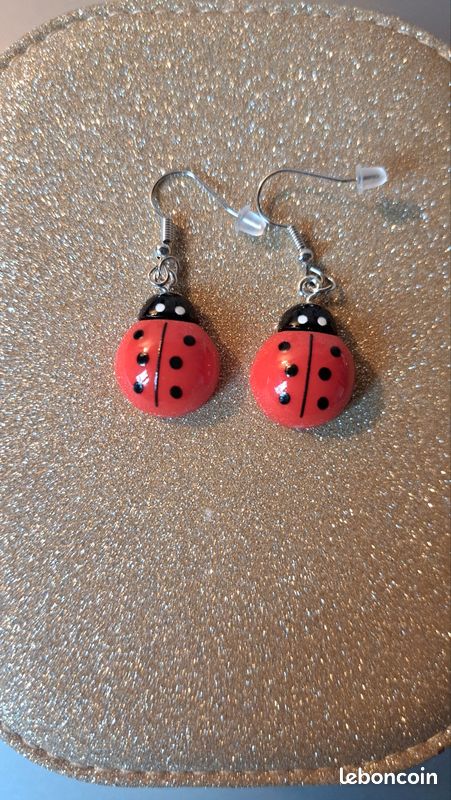 Boucles d'oreilles coccinelle 🐞 (image 1)