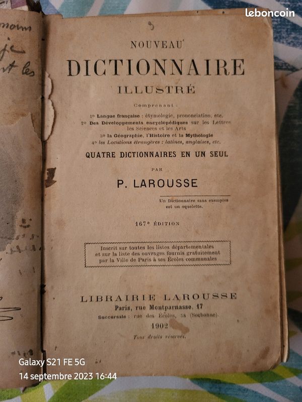 Dictionnaire ancien Larousse (image 2)