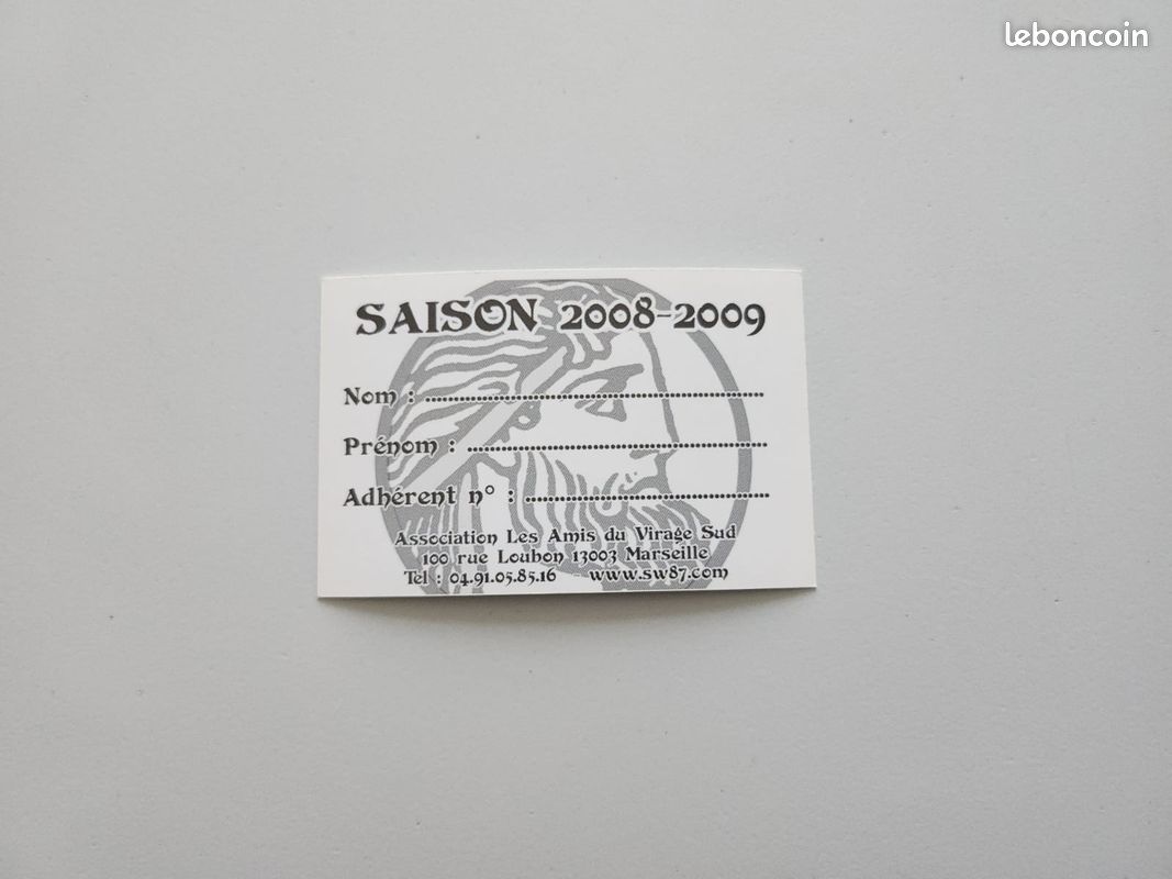 Football carte abonnement Winners virage sud Olympique de
