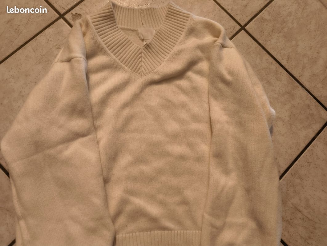 Pull blanc xs (image 3)