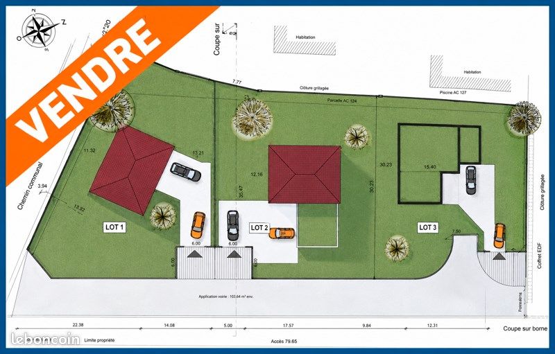 Terrain 759 m² Saint Romain De Jalionas · à Saint-Romain-de-Jalionas · 192 000 €