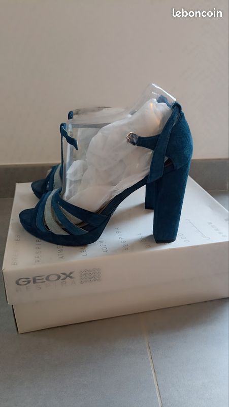Sandales talons hauts bleu canard Geox (image 2)
