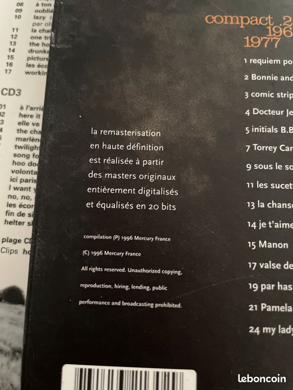 Coffret Compilation Serge Gainsbourg (image 7)