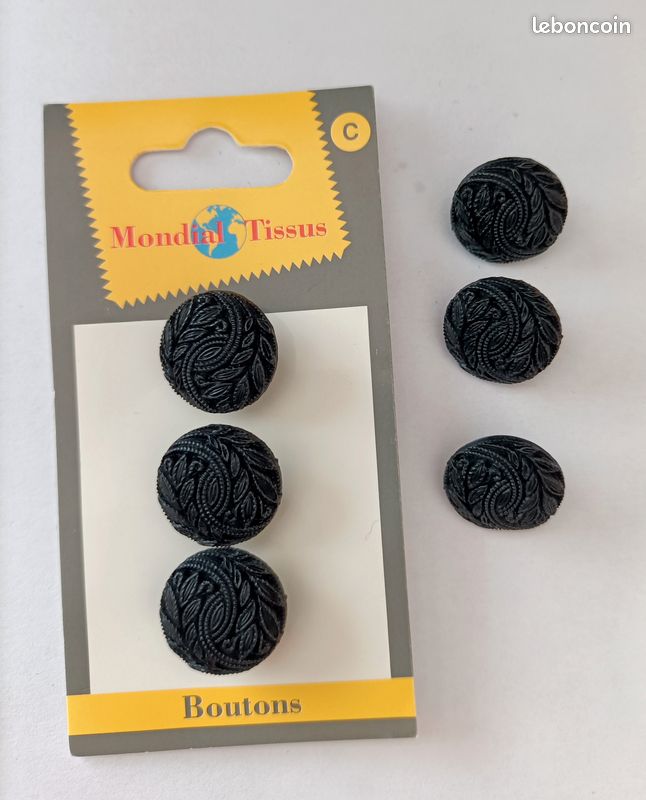 Lot De 6 Boutons Fantaisie - Qualité Française - Neuf - Pour Couture Et Création