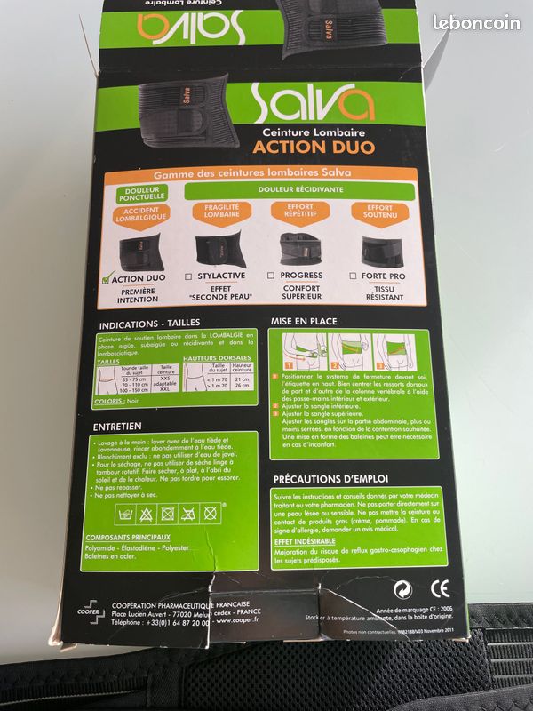 Soutien Lombaire Salva Cooper Ceinture Lombaire Salva Progress