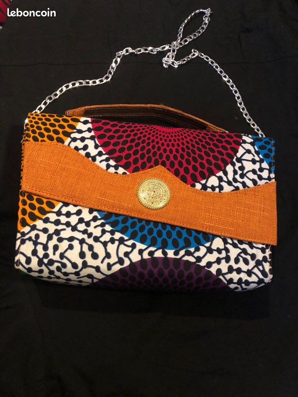 Sac à main en wax avec chaîne (image 2)