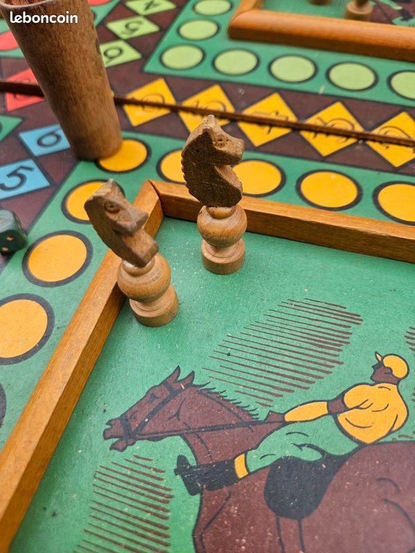 Petits chevaux simplifié - Jeu en bois encastrable