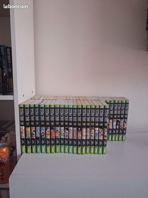 Manga One Piece lot de 46 tome tome 1 à 15 + 21 26 27 28 31 à 36 + 38 62 et 70 à 90 sans le 83 et 84 (image 1)