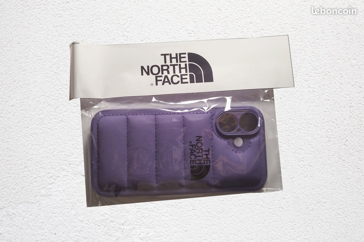 The North Face Puffer Jacket Coque Violette pour Apple Iphone
