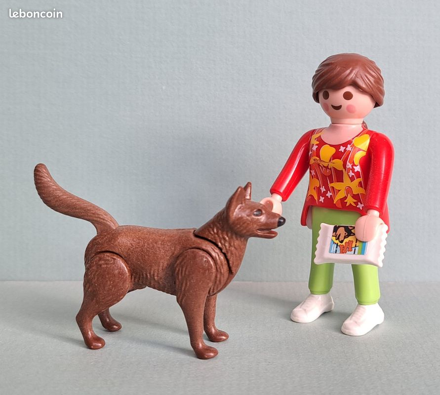 Personnages Playmobil Avec Chien - Lot De Figurines - Neuf Non Ouvert