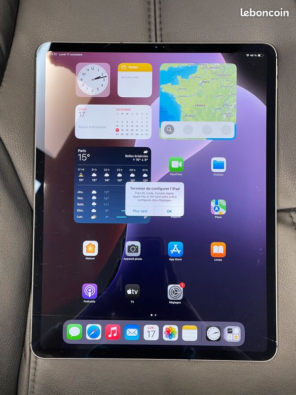 Apple iPAD PRO 2018 A1895 - 12.9" Cellular 4G 256Go Gris - Avec 1 fissure - Ref P02205 (image 1)