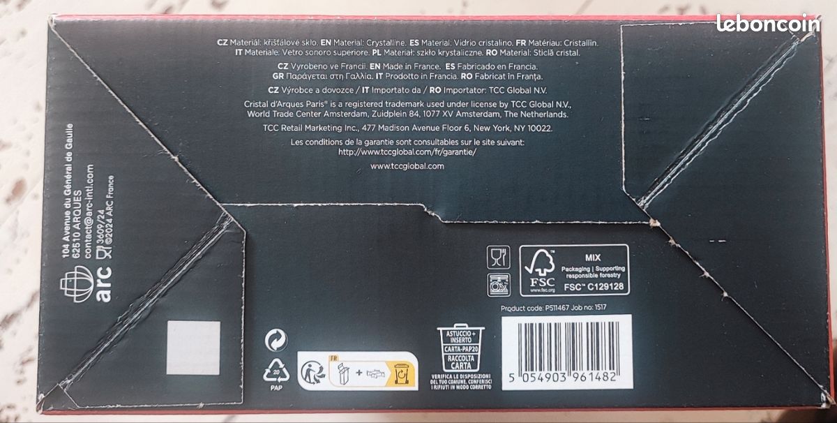 12 verres Cristal d'Arques 47cl (image 3)
