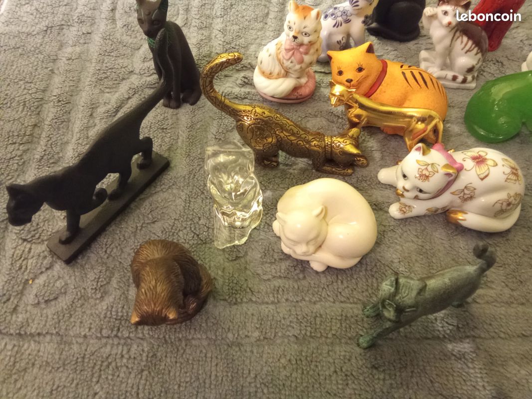Petit chat d'oré Franklin Mint | Boutique Chats d'Oeuvre