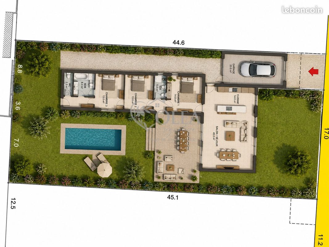 Terrain 816 m² · à Saint-Quentin-la-Poterie · 816 m² · 190 000 €
