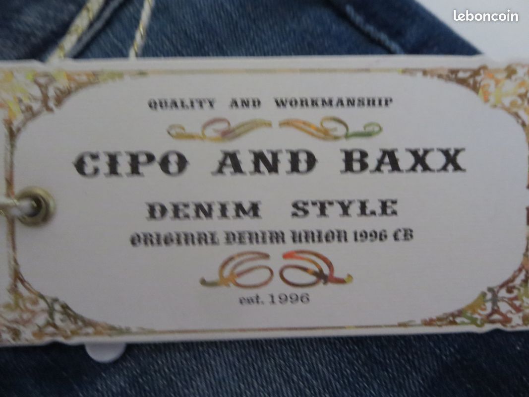 Jean bleu Cipo & Baxx – 91 % coton – Taille 38 – Neuf (image 5)