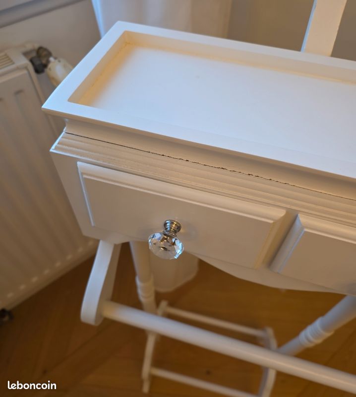 2 valets vêtement en bois blanc (image 9)