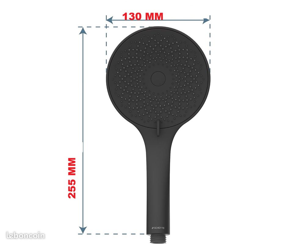 Pommeau de douche à effet pluie velour SCHÜTTE Capri NEUF (image 4)