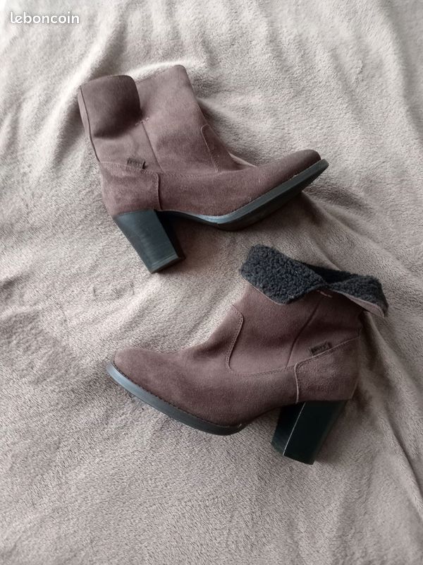 Bottines marron en cuir LEVI'S (image 1)
