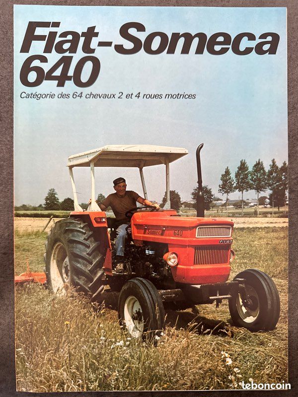 Brochure prospectus tracteur Fiat someca 4 pages (image 1)