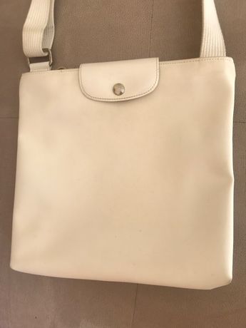 Sac à main LONGCHAMP Pochette Toile Enduite Beige d'occasion