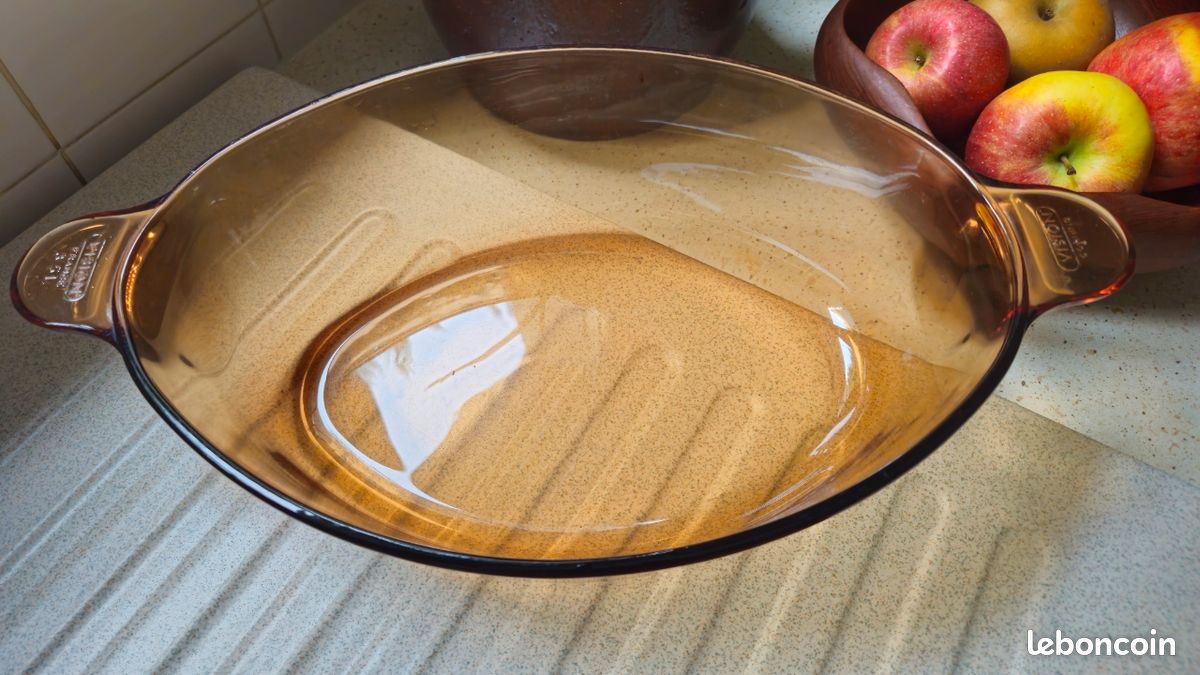 Cocotte Corning En Verre Fumé Marron 19cm - Faitout Vintage Français - Pour Four Et Gaz
