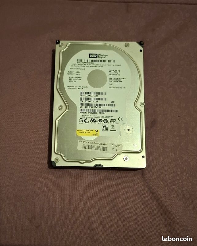 Disque Dur HDD Western Digital 250Go 3,5" (Sata) (image 1)