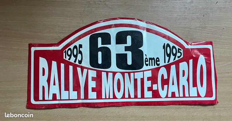 Plaque Métal – Rallye Monte Carlo 1997 – Véhicules électriques Contrôle – Occasion